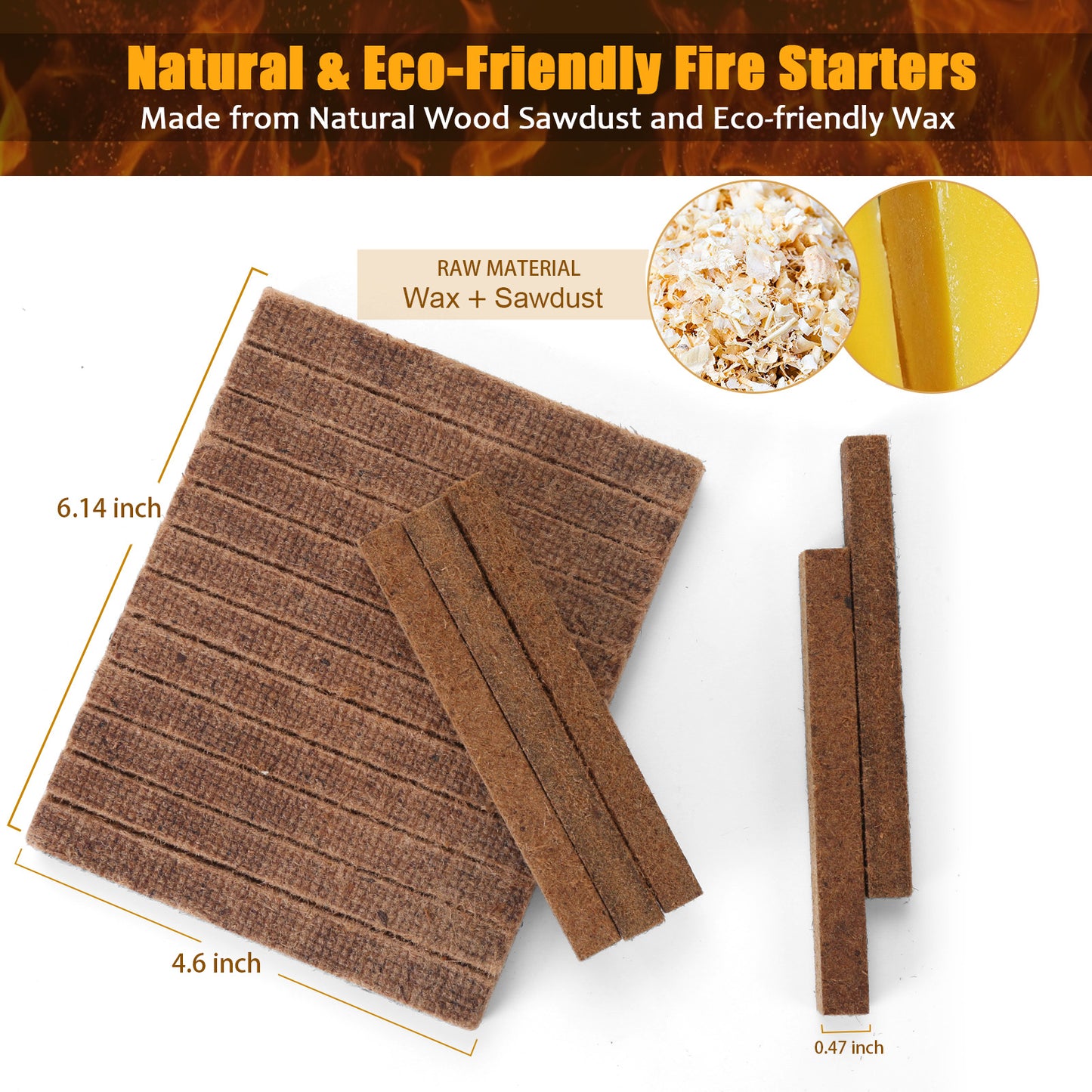 Natural Fire Starter Cubes: Upgraded 36 Firestarters Kindling