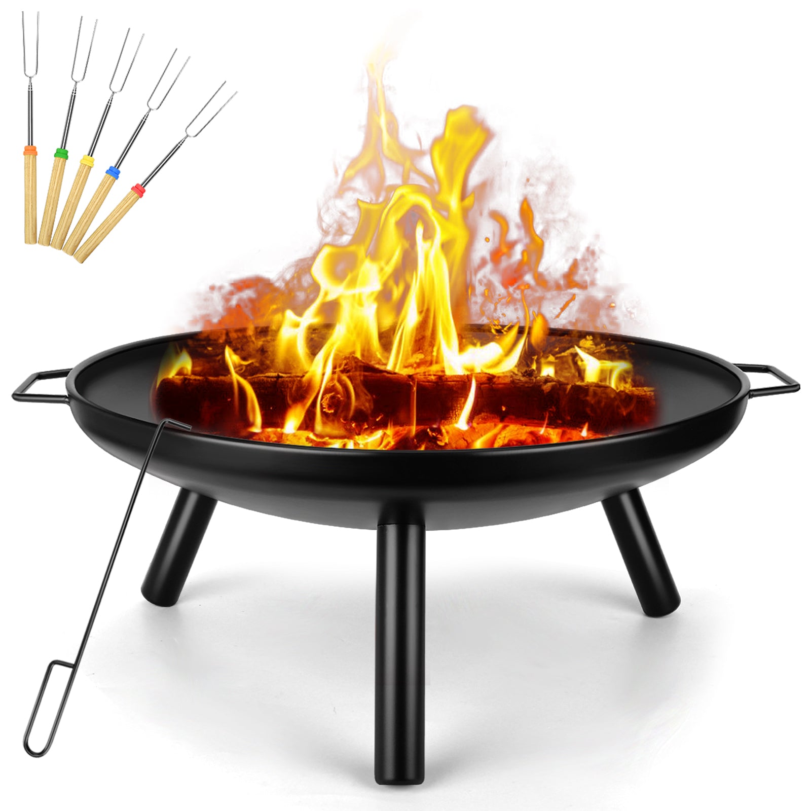 24 Inch Wood-Burining Fire Pit