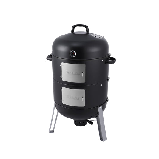 20.5 Inch Vertical Charcoal Smoker and Grill Combo, Heavy-Duty BBQ Smokers for Outdoor Cooking Camping